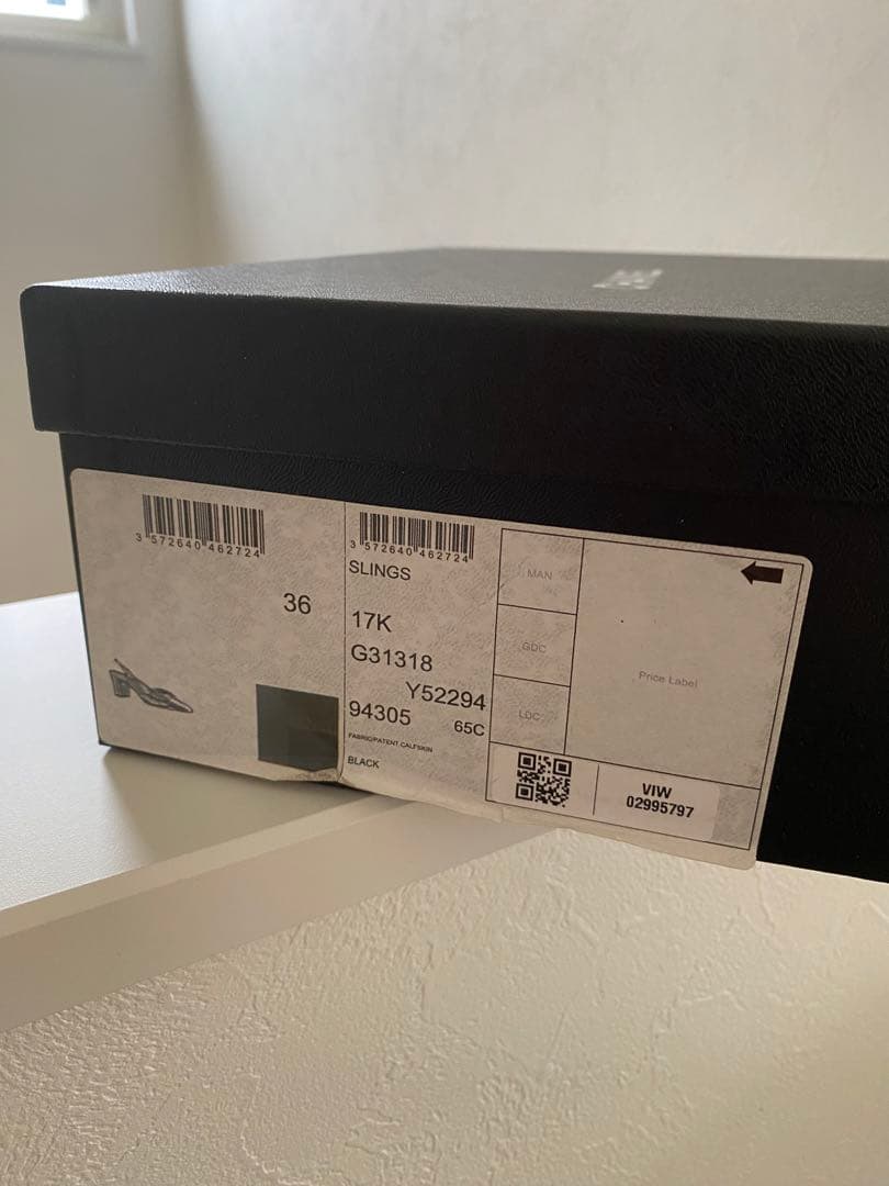 新品 CHANEL シャネル スリングバック シューズ ブラック ラメ