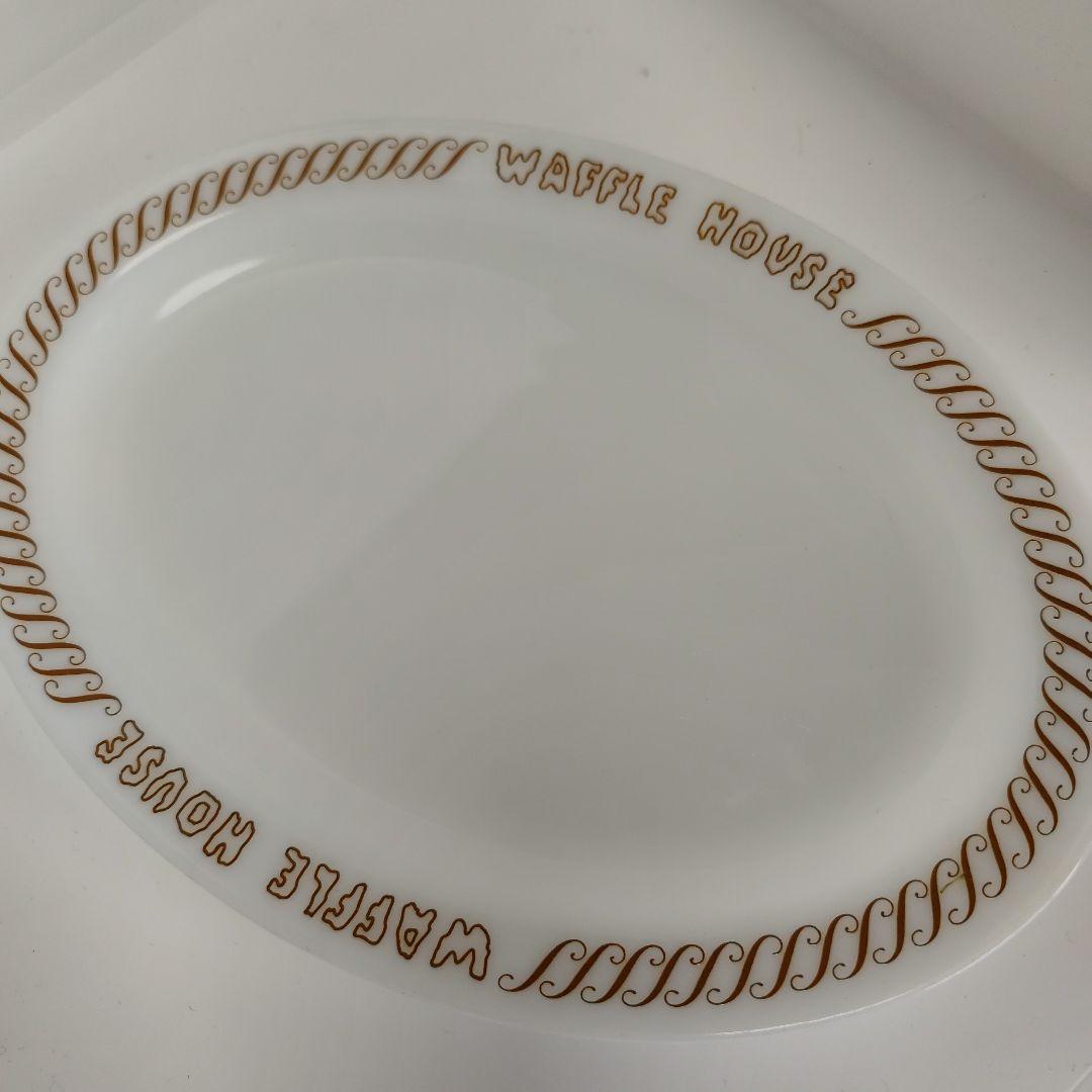 希少　オールドパイレックス　Waffle House オーバルプレート　皿
