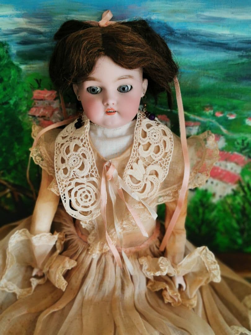 アンティーク アイリッシュクロシェレース 草原の花 多層手編みランナー 付け襟