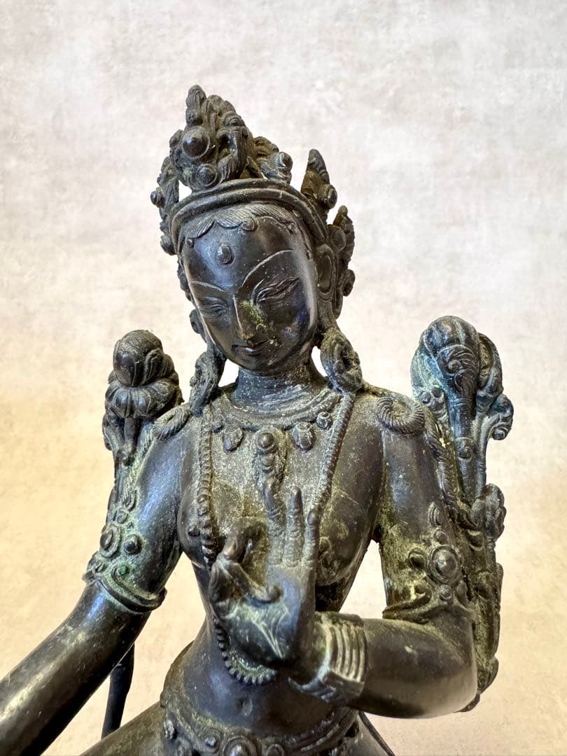 グリーンターラー 仏像 観音菩薩　骨董　古美術