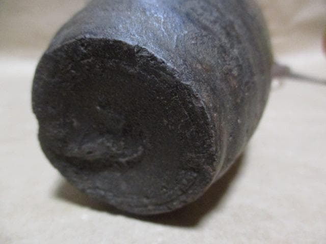 古備前　小振りな花生け　古箱付き　R17-1