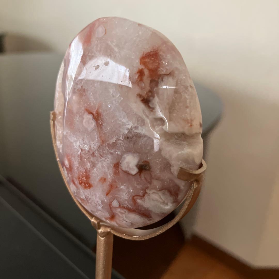 g’sさま専用ピンクアメジスト と桜瑪瑙との共生　天然石置物