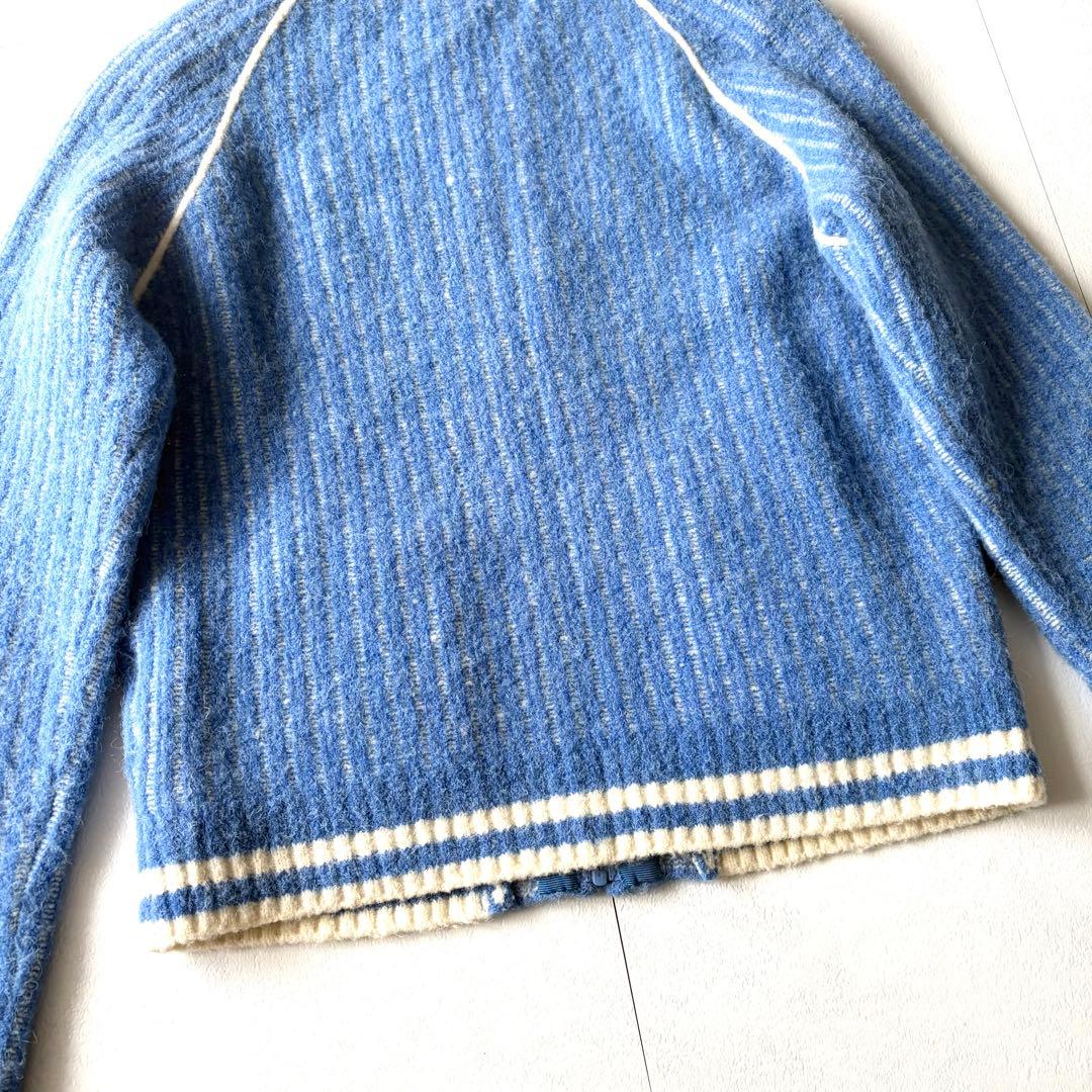 バーバリーブルーレーベル　アルパカ混　ジップアップ　カーディガン　M