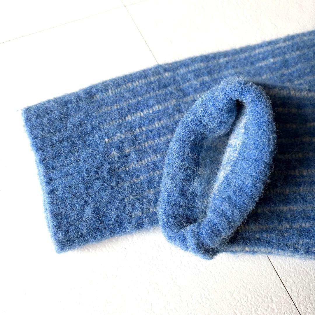 バーバリーブルーレーベル　アルパカ混　ジップアップ　カーディガン　M