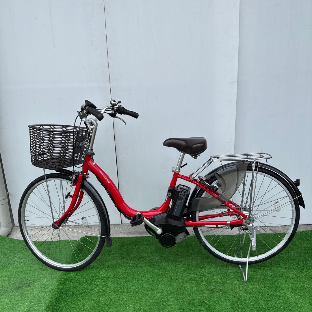 YAMAHAヤマハ電動アシスト自転車26インチ 12.3Ah 赤い