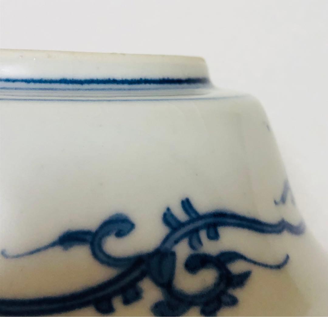 本日のみ最安値 江戸中期 古伊万里 元禄期 渦福 色絵菊花牡丹唐草文 中鉢