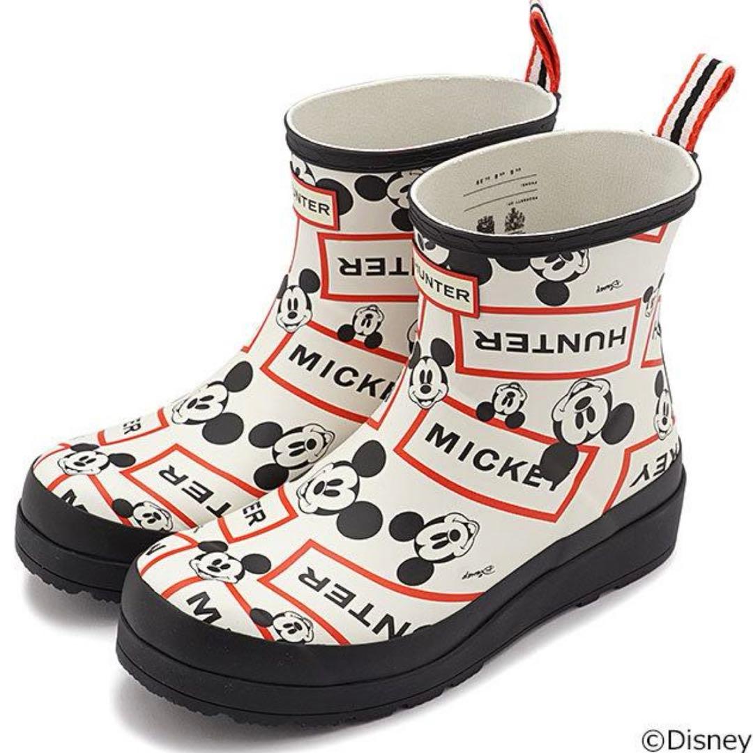 値下げ終【新品未使用】ハンター×ミッキー レインブーツ　US7