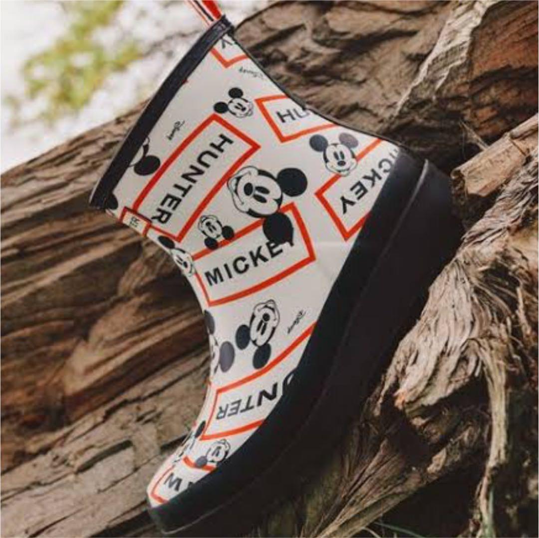 値下げ終【新品未使用】ハンター×ミッキー レインブーツ　US7