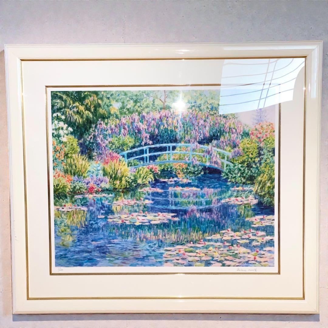 【3/250】ダイアン・モネ「午後のひととき」リトグラフ 直筆サイン メッセージ