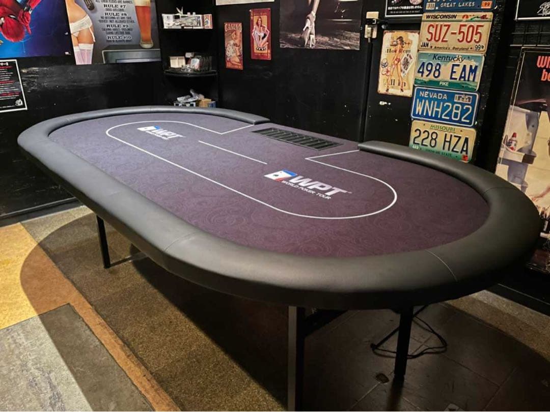 激レアWPT仕様！ポーカーテーブル10人 バカラ ブラックジャック 送料無料！