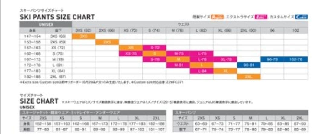 ミズノスキーウェアDEMO モデル2022～2023年