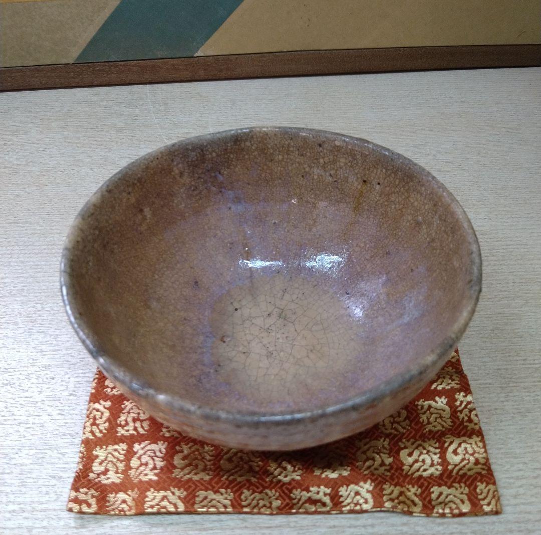 李朝会寧斑釉線刻茶碗 r5冬31