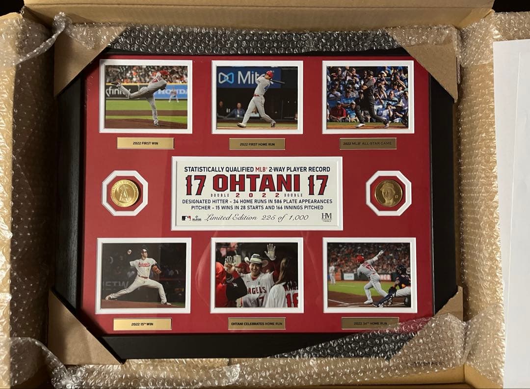 大谷翔平　2022投打規定到達記念　エンゼルス　　1000個限定