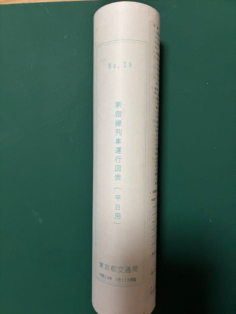 【激レア】No.29 都営新宿線列車運行図表