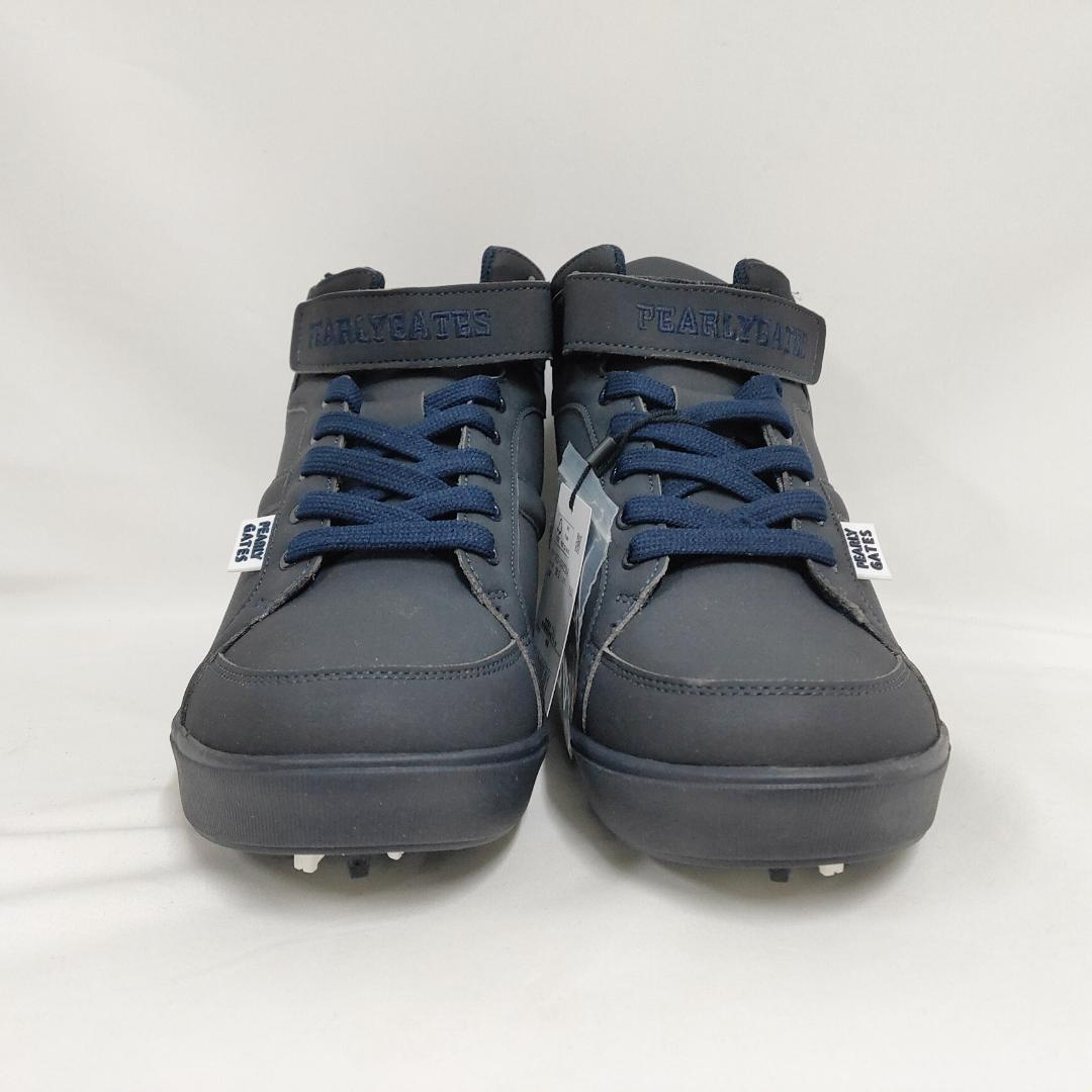 ○★新品 未使用 パーリーゲイツ ミドルカット ゴルフシューズ ネイビー24.5