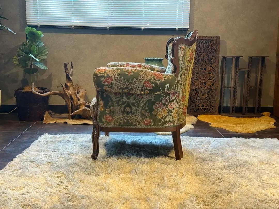 金華山織　クラシック　クラシカル　アームソファ　猫脚　ヨーロピアン　GZ