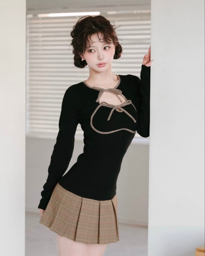 ポイントチェックニットミニワンピース / Darich ダーリッチ