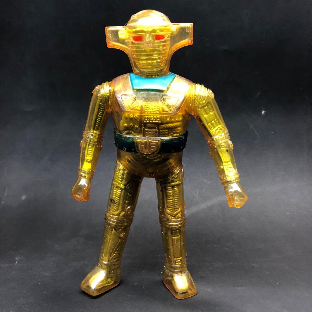 当時物ブルマァク　レッドバロン　ソフビ　記名あり　昭和レトロ　クリアー　ロボット