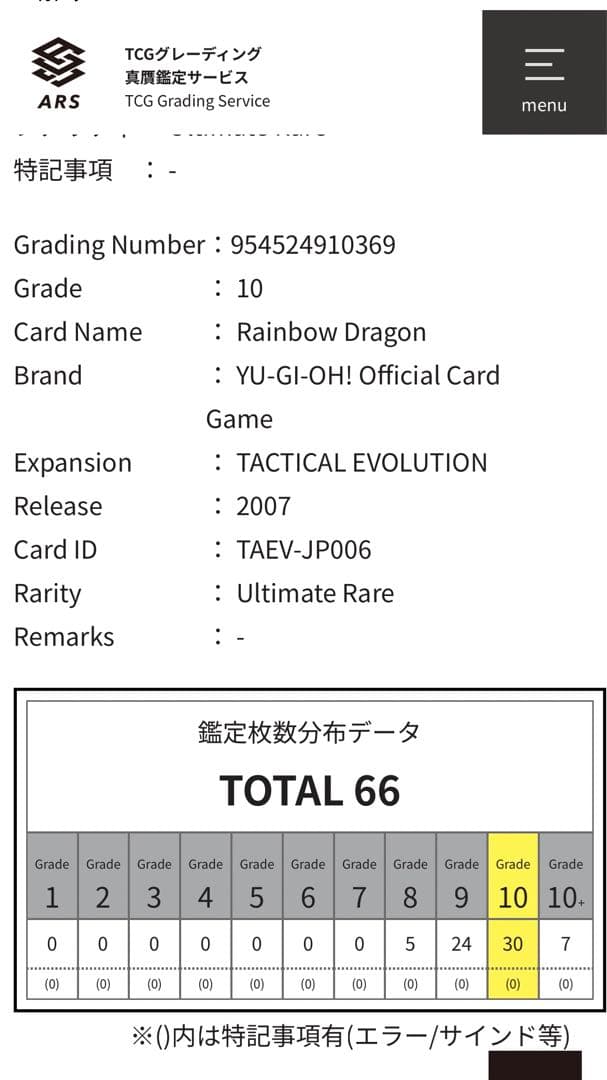 【ARS鑑定 10】究極宝玉神 レインボードラゴン レリーフ　極美品