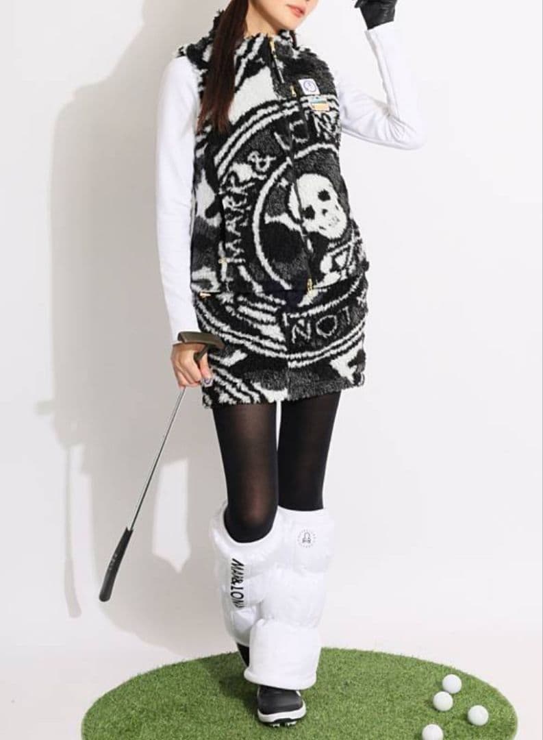 【美品】マークアンドロナ ボアフリースジャケット＆スカートセットアップ