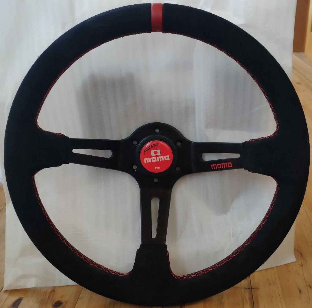 新品・未使用 MOMO スタイル スエード革 ステアリング 14インチ 35cm