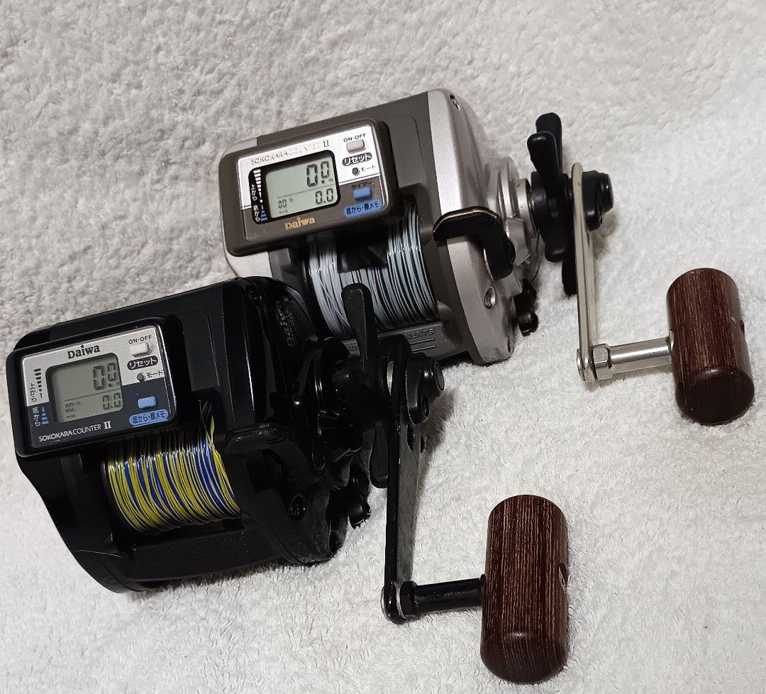 ダイワタナセンサーX350デジタル深度カウンター付両軸リールまとめて2台