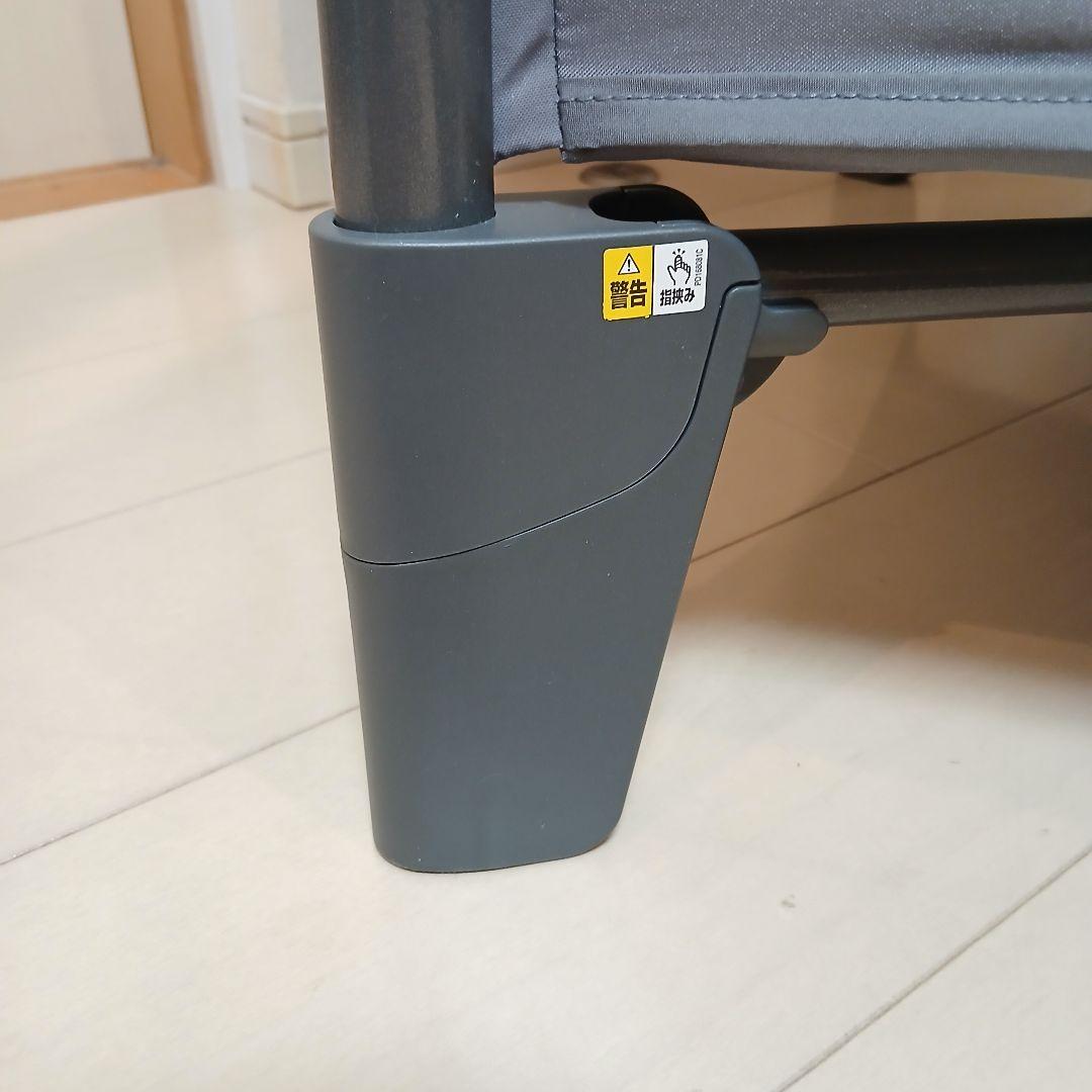 【美品】 アップリカ ココネルエアープラス　ベビーベッド グレー