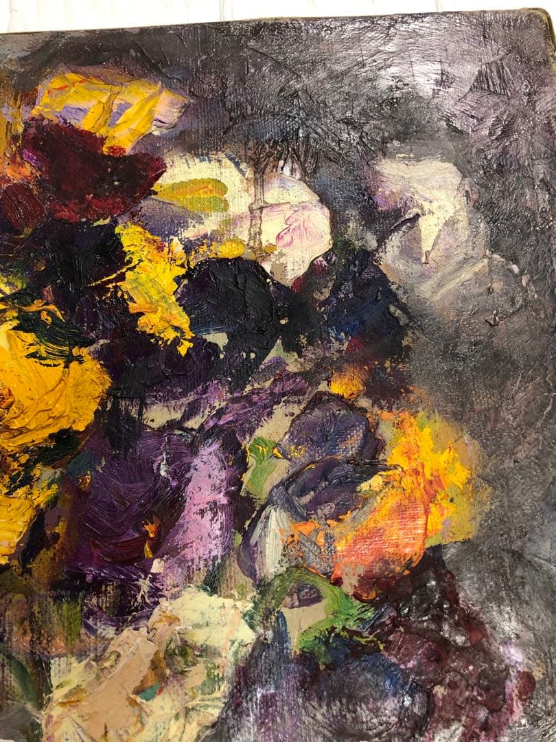 油絵（すみれ）スミレ　訳あり