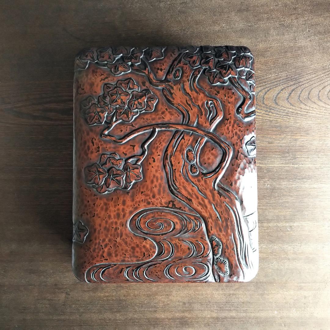 鎌倉彫　アート 本アンティーク　後藤斎宮（博古堂）箱物　文箱・硯箱