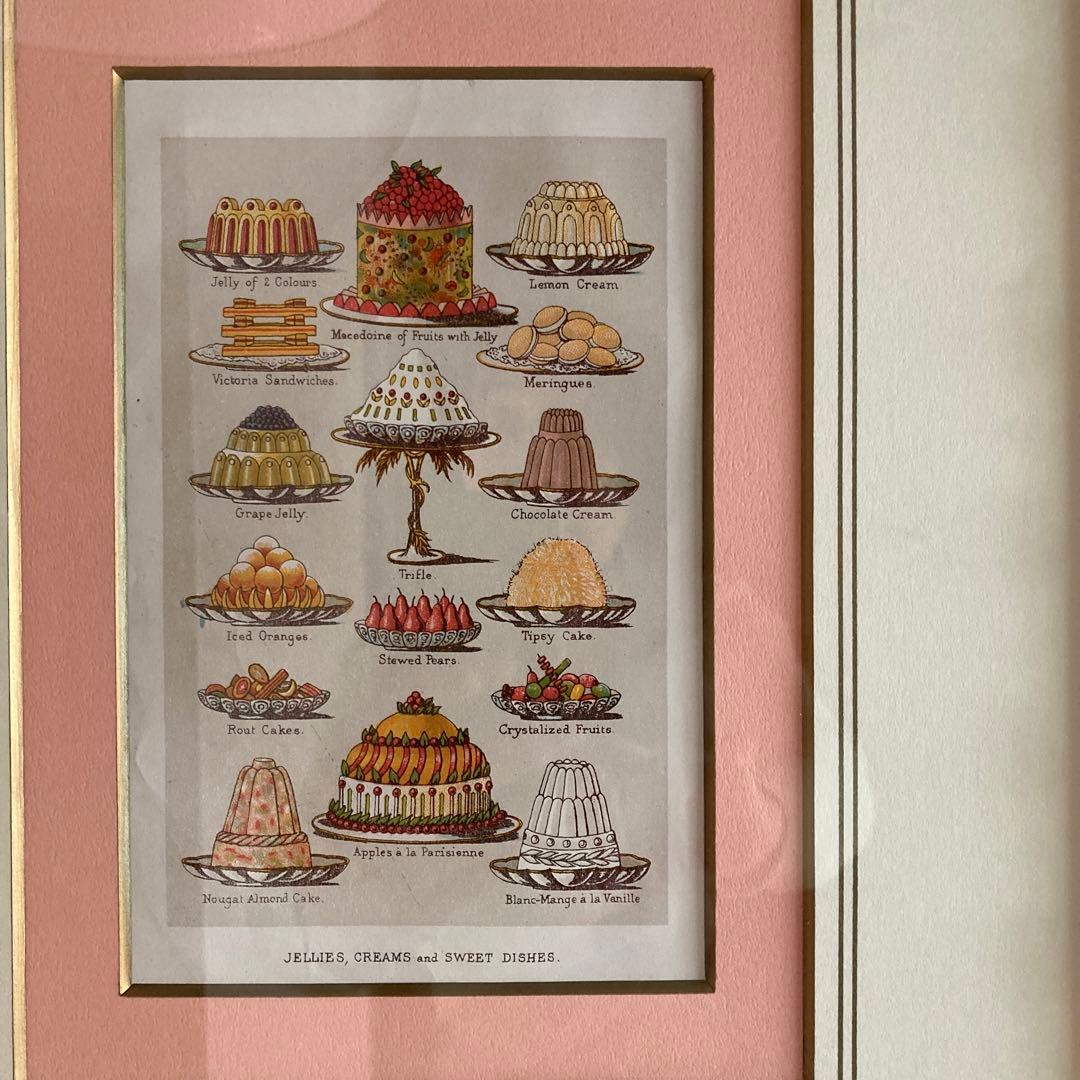 西武骨董市　リトグラフ　額付き　アンティーク　Mrs.ビートン　壁掛け