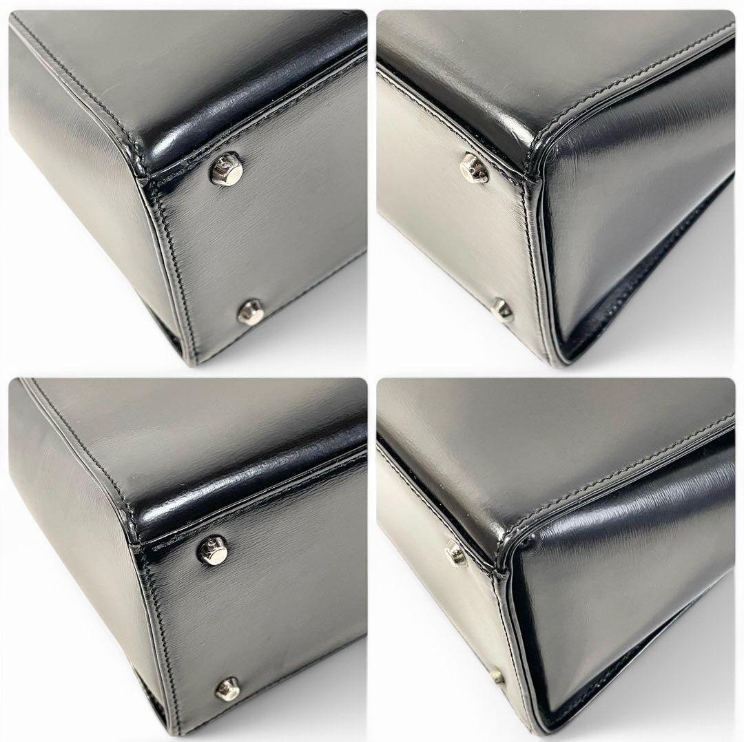 正規品 ジバンシー ハンドバッグ ゴールド金具 フォーマル 鞄 黒 ブラック 革