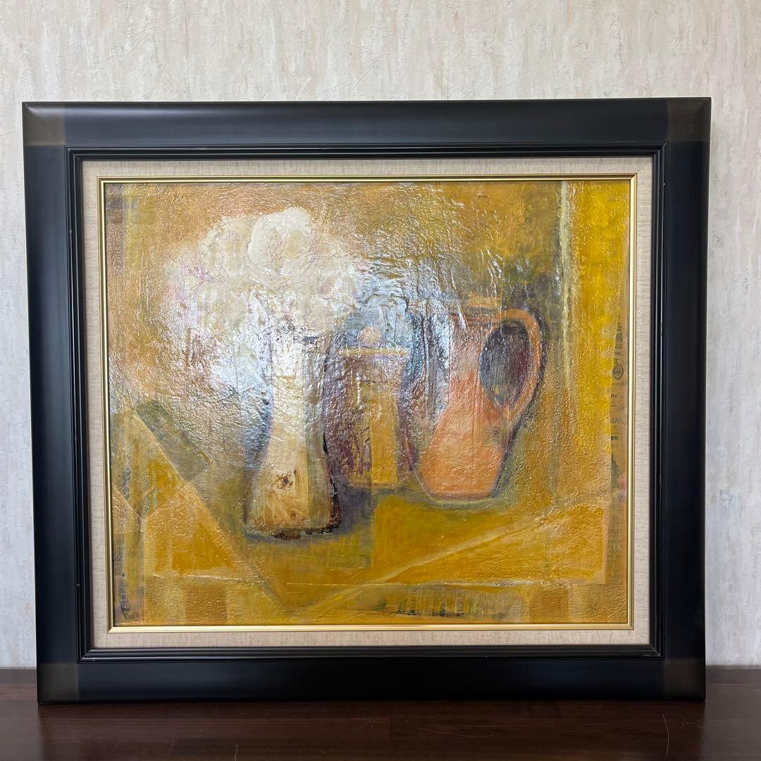 絵画　黄いかべ