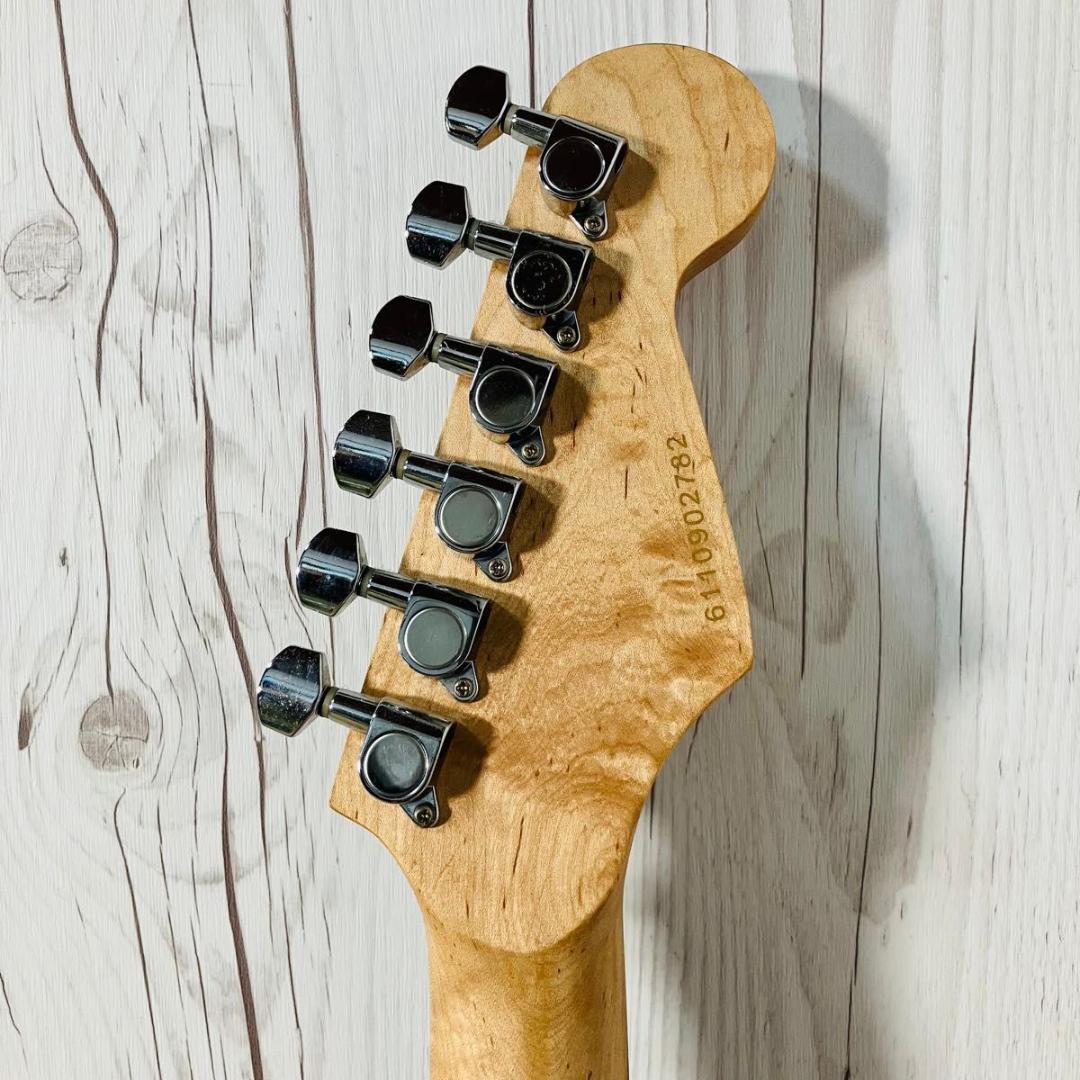 Legend エレキギター ストラトキャスター レフティ ブラック×ホワイト