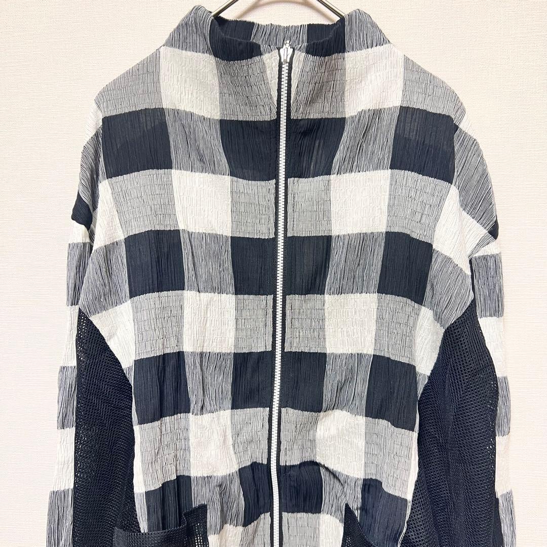 新品　MUNITALP ムニタルプ　チェック柄メッシュジャケット　ゴルフウェア