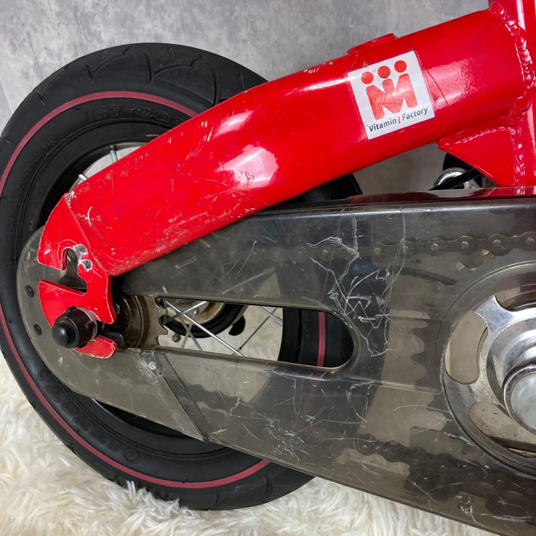 【良品】へんしんバイク　12インチ　赤　スタンド付き