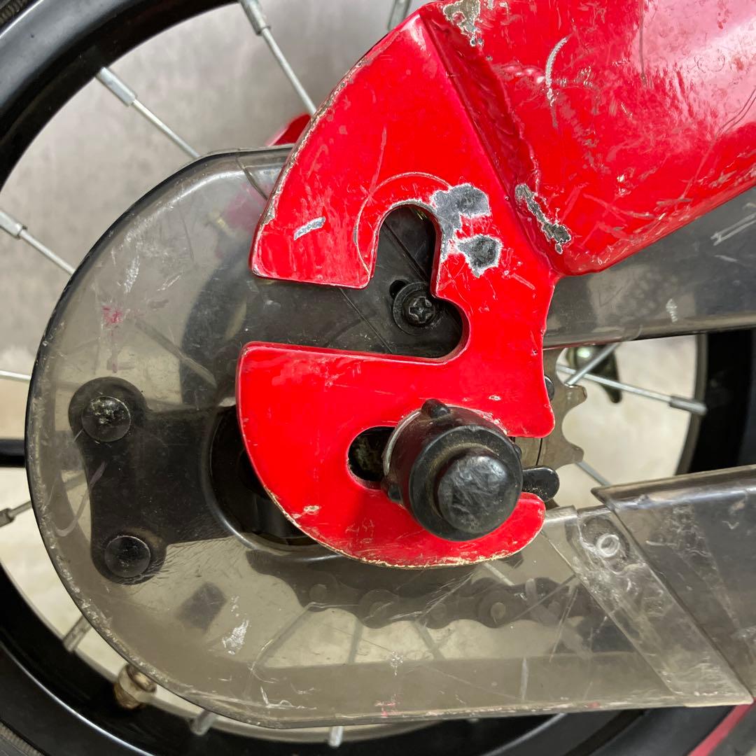 【良品】へんしんバイク　12インチ　赤　スタンド付き