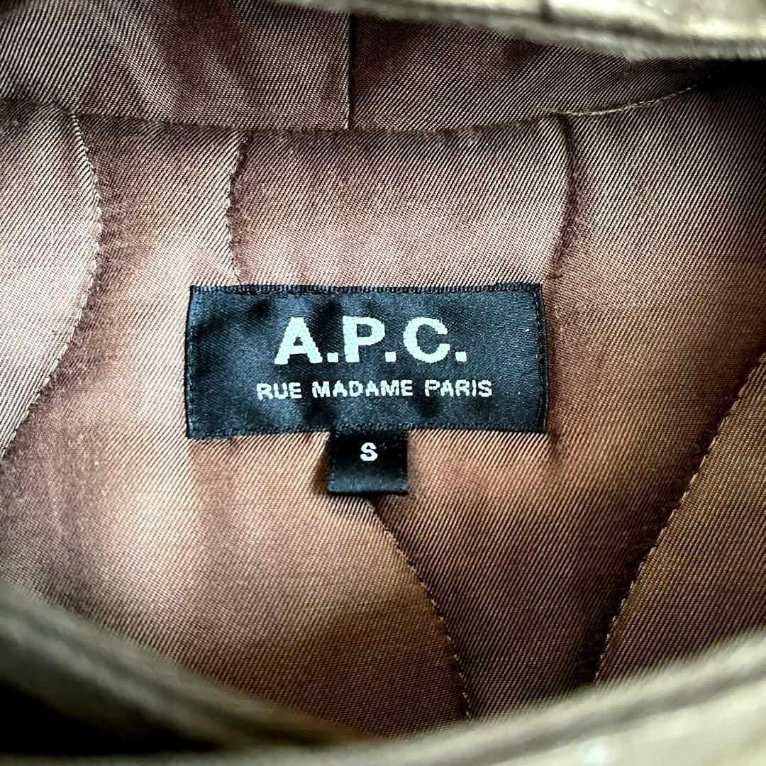 A.P.C. 中綿入り モールスキン モッズコート S オリーブドラブ