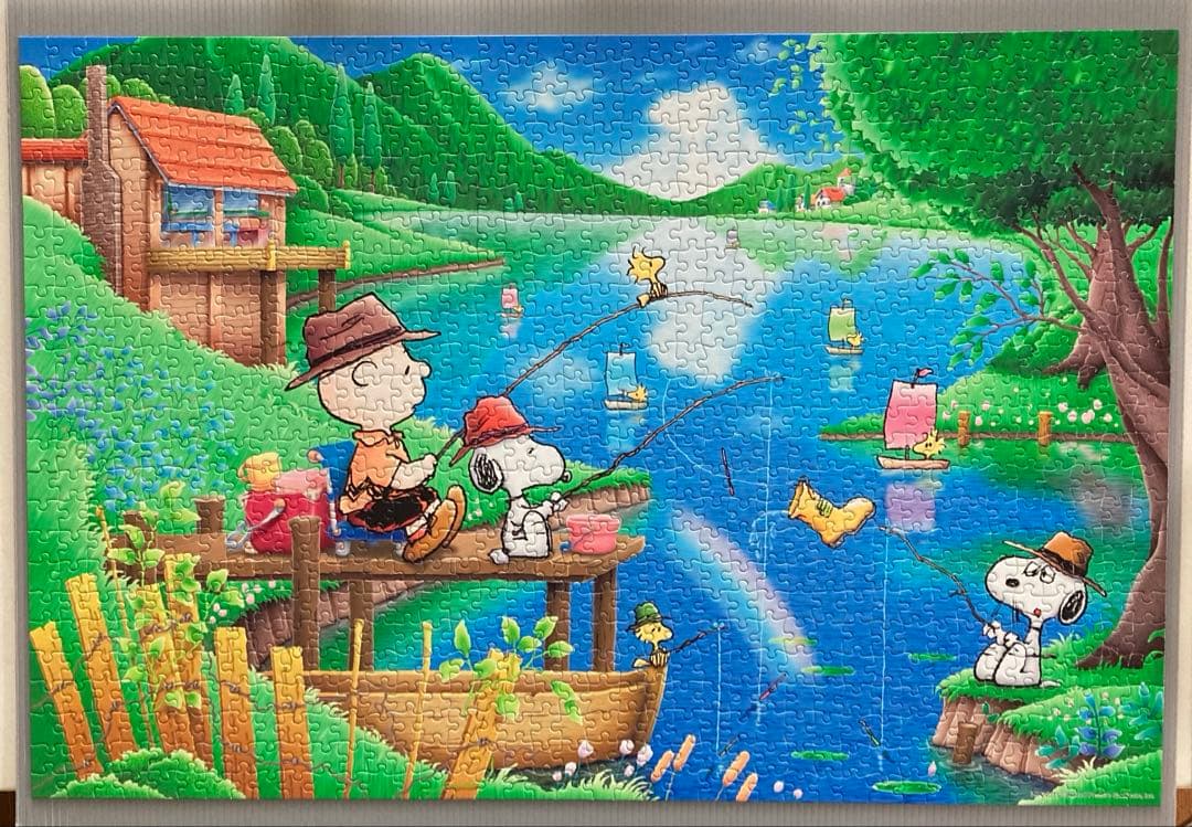 スヌーピー ピーナッツ　なかよく魚つり　ジグソーパズル　1000ピース