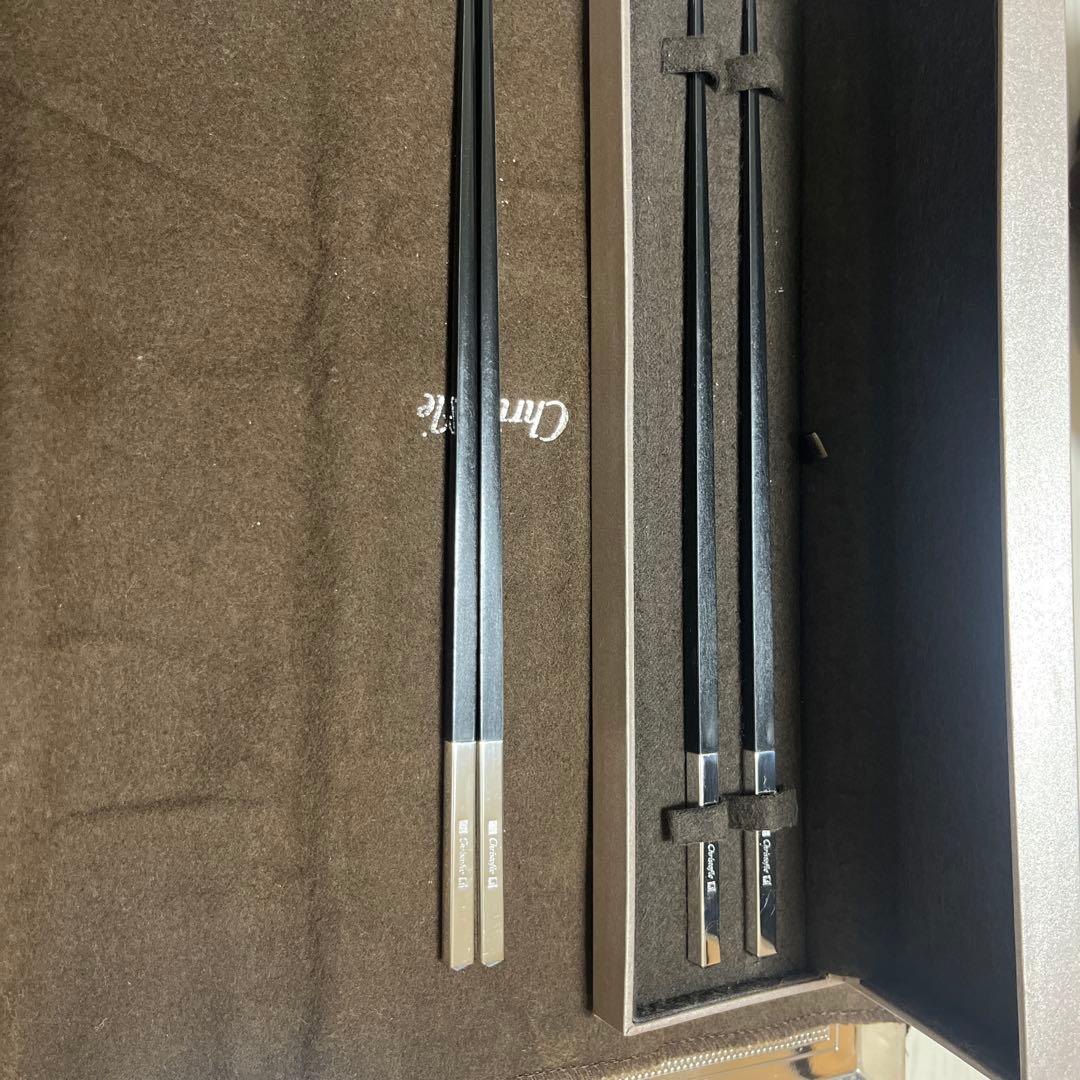 クリストフル ブラック 黒 2膳 セット 箸 1つ箱無し