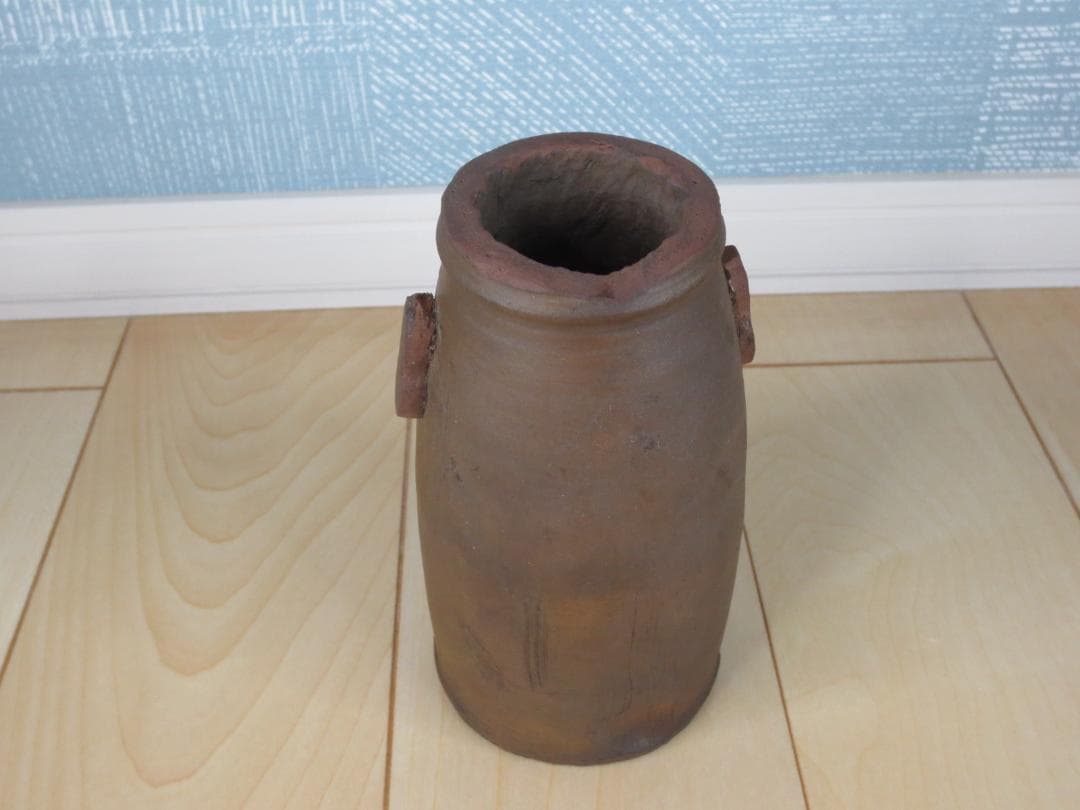 南蛮花入★南蛮★花入れ★耳附一輪花入★茶道具★華道具★共箱