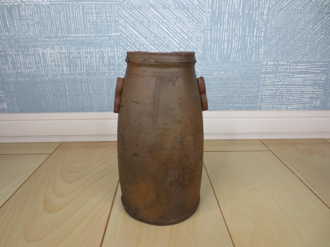 南蛮花入★南蛮★花入れ★耳附一輪花入★茶道具★華道具★共箱