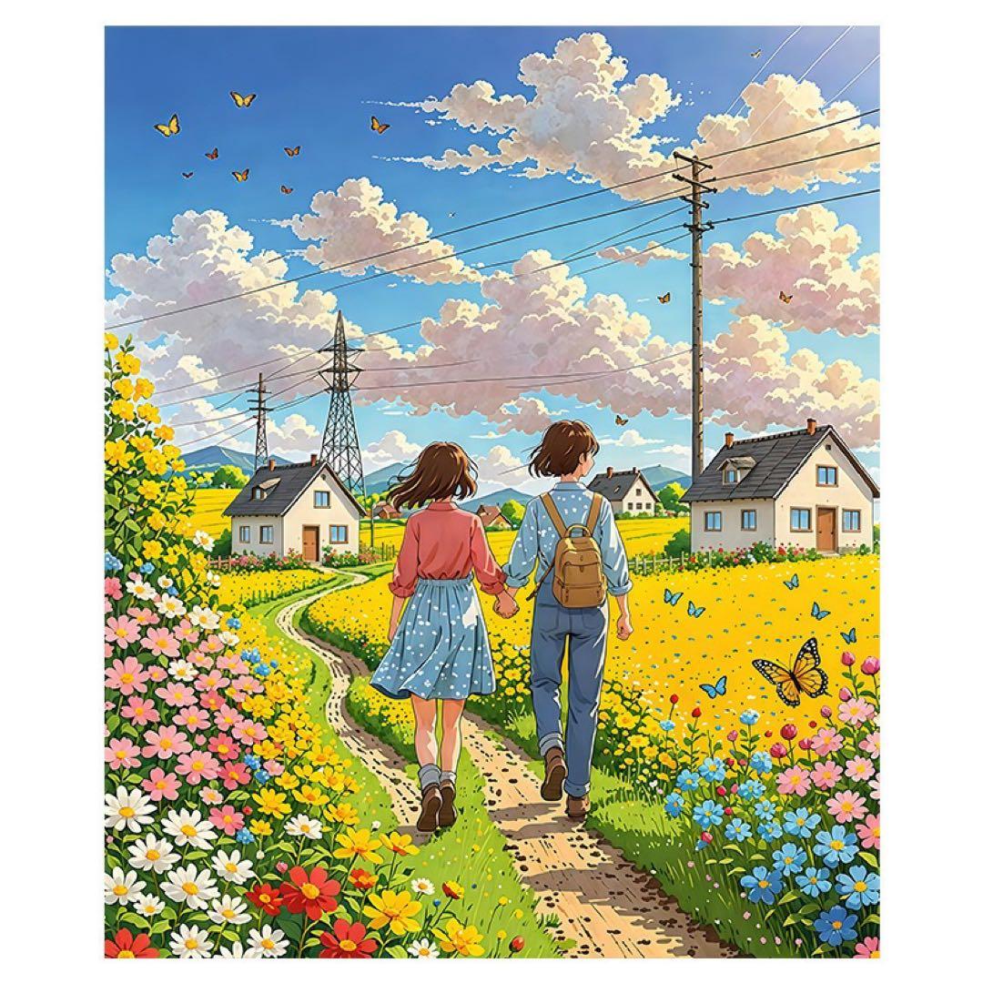 アニメ風田舎風景イラスト