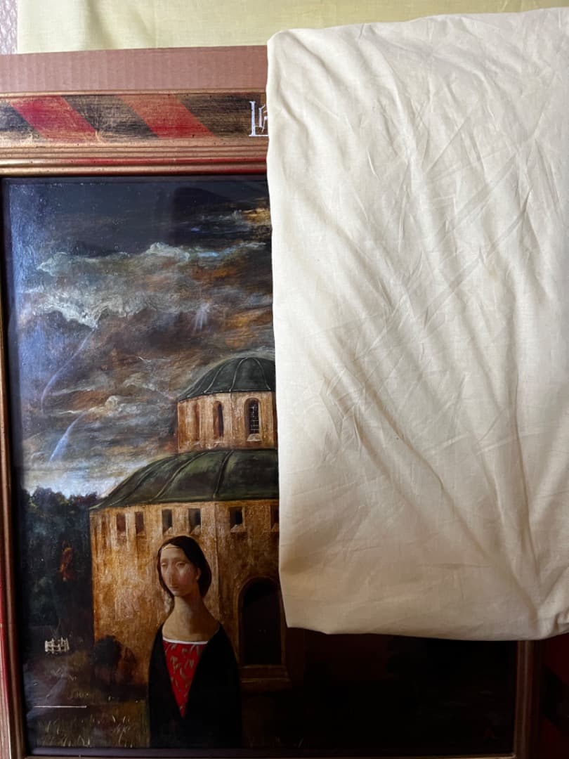 真作　吉岡正人 夜明け前 F10 テンペラ等　初期の傑作！　購入時400000