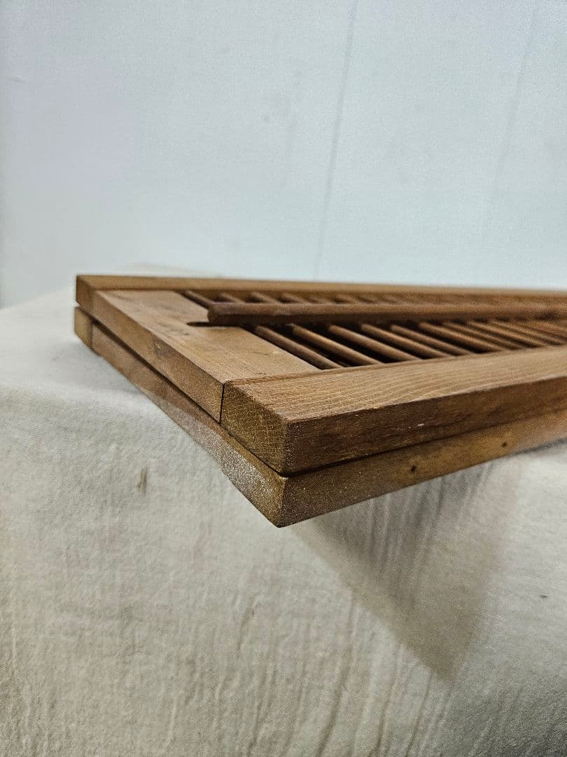 USヴィンテージ 木製の建具 ルーバー ヴォレー ウッドシャッター 窓