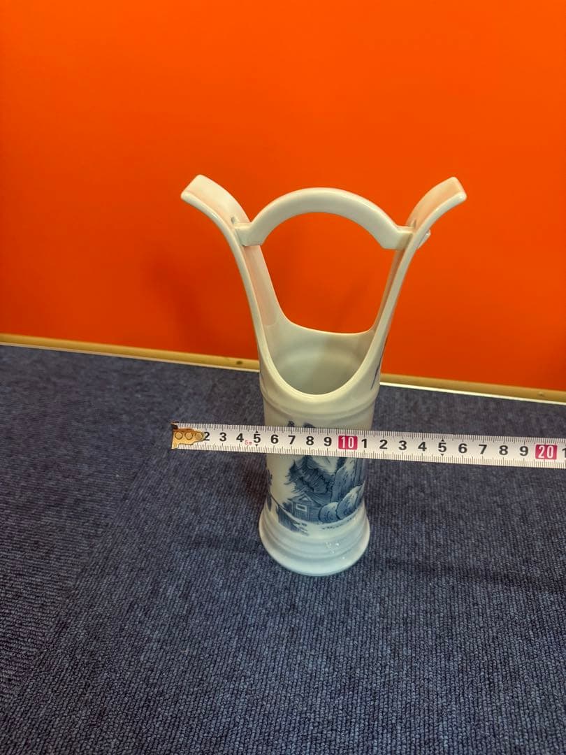 1622 有田焼　染付山水　花器、花入れ、手桶