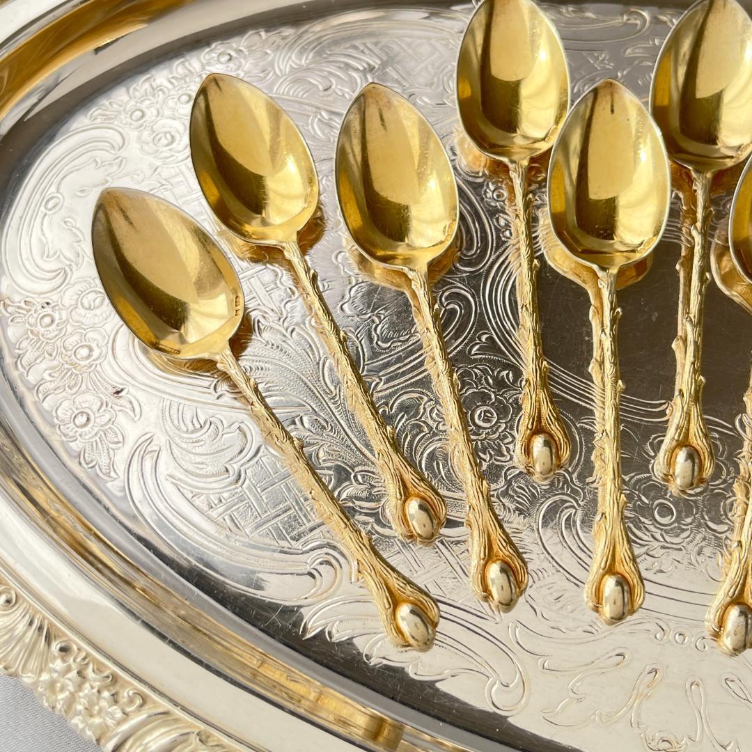 【仏蘭西】デミタススプーン 11本【シルバープレート】 10.5cm