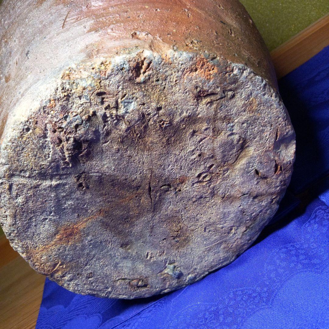 古備前室町時代波状紋茶壺