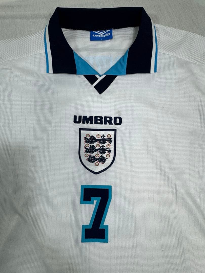 アンブロ　95 イングランド代表　ユニフォーム　#7 ベッカム　L 長袖