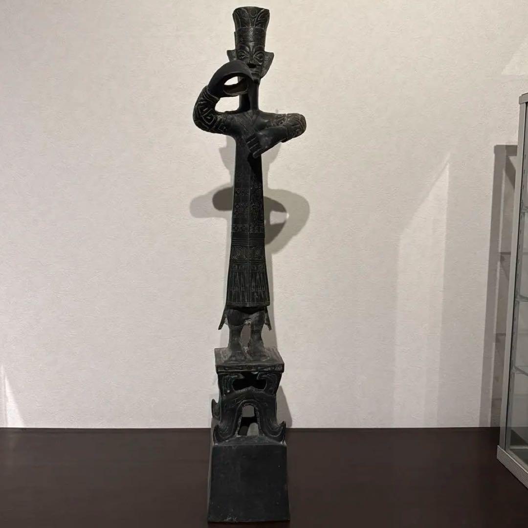 三星堆 青銅人物像 高さ74cm