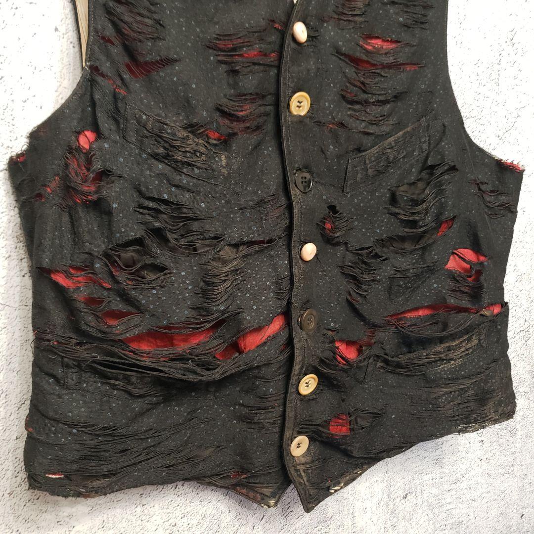 トップス France antique gilet original processing